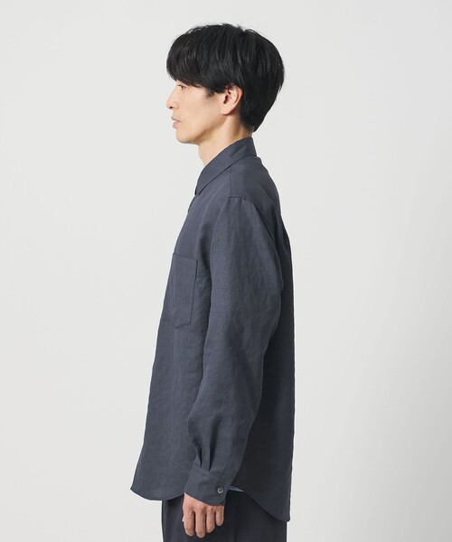 BEAUTY&YOUTH UNITED ARROWS(ビューティーアンドユースユナイテッドアローズ)の「ライト リネンタッチ レギュラー シャツ FORM TAPERD型(シャツ/ブラウス・メンズ・ダークグレー/コバルトブルー/ホワイト・L/S/XL/M)」の12枚目の写真