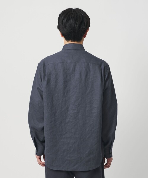 BEAUTY&YOUTH UNITED ARROWS(ビューティーアンドユースユナイテッドアローズ)の「ライト リネンタッチ レギュラー シャツ FORM TAPERD型(シャツ/ブラウス・メンズ・ダークグレー/コバルトブルー/ホワイト・L/S/XL/M)」の13枚目の写真
