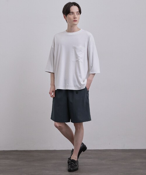 tk.TAKEO KIKUCHI(ティーケータケオキクチ)の「AIRY DRYショートパンツ/吸水速乾/UVカット/マシーンウォッシャブル/洗濯可/イージーケア/ショーツ(その他パンツ・メンズ・チャコールグレー/ブラック/ベージュ・01/03/02)」の9枚目の写真