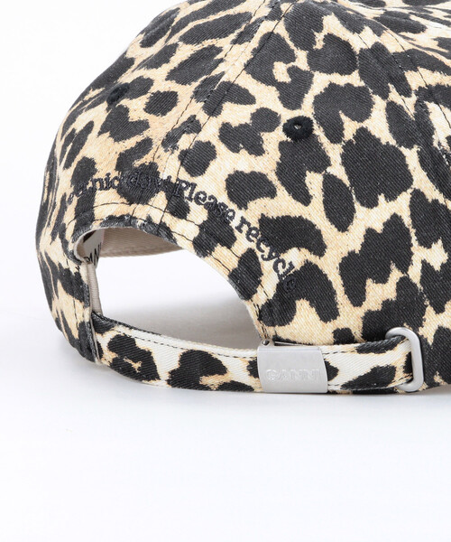 GANNI（ガニー）の「GANNI/ガニー Washed Cotton Canvas Cap Leo / A6898 / レオパード 総柄 ベースボール キャップ（キャップ・レディース・レオパード・ONE SIZE）」の5枚目の写真