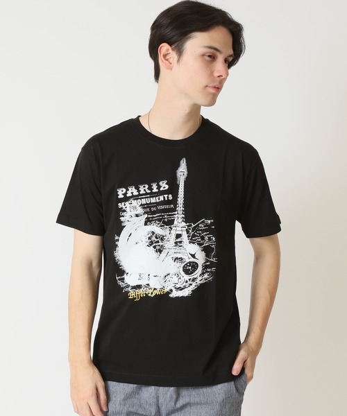 ARCADE（アーケード）の「グラフィック フォトプリント半袖Tシャツ　PRIMAL POINT（Tシャツ/カットソー・メンズ・ブラック系1/ブラック系3/ホワイト系1/ホワイト系2/ホワイト系3/ブラック系2/杢グレー/ベージュ系3/パープル系2・M/L/LL）」の6枚目の写真
