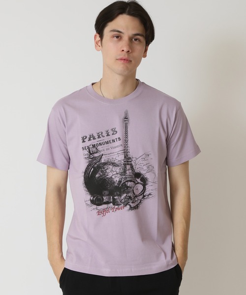 ARCADE（アーケード）の「グラフィック フォトプリント半袖Tシャツ　PRIMAL POINT（Tシャツ/カットソー・メンズ・ブラック系1/ブラック系3/ホワイト系1/ホワイト系2/ホワイト系3/ブラック系2/杢グレー/ベージュ系3/パープル系2・M/L/LL）」の13枚目の写真