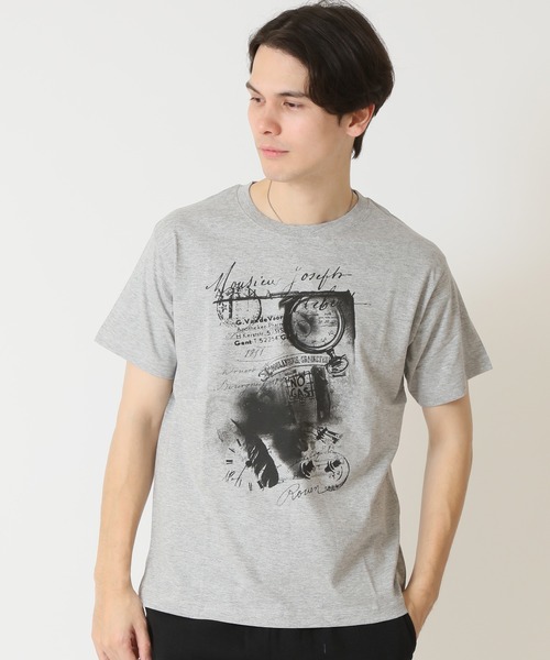 ARCADE（アーケード）の「グラフィック フォトプリント半袖Tシャツ　PRIMAL POINT（Tシャツ/カットソー・メンズ・ブラック系1/ブラック系3/ホワイト系1/ホワイト系2/ホワイト系3/ブラック系2/杢グレー/ベージュ系3/パープル系2・M/L/LL）」の17枚目の写真