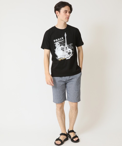 ARCADE（アーケード）の「グラフィック フォトプリント半袖Tシャツ　PRIMAL POINT（Tシャツ/カットソー・メンズ・ブラック系1/ブラック系3/ホワイト系1/ホワイト系2/ホワイト系3/ブラック系2/杢グレー/ベージュ系3/パープル系2・M/L/LL）」の22枚目の写真