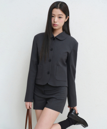 round collar short jacket / ラウンドカラーショートジャケット