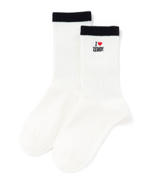 ZIDDY | 【日本製】ハートロゴ刺しゅうソックス(19~24cm)(ソックス/靴下)