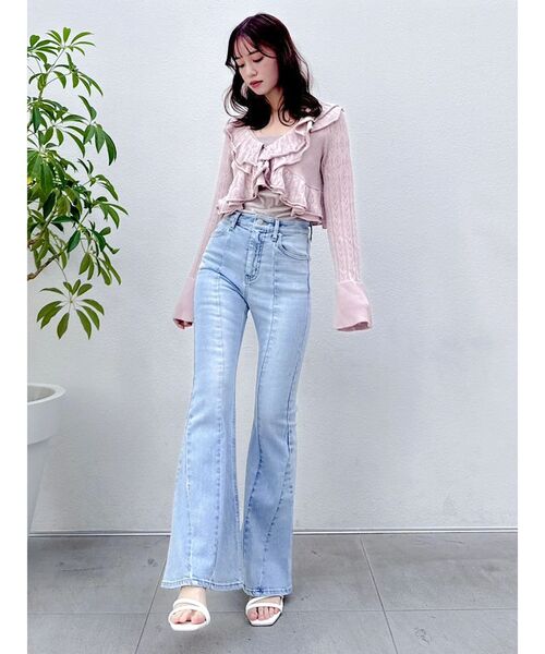 dazzlin（ダズリン）の「ペプラムフリルリボンカーデ（カーディガン/ボレロ・レディース・オフホワイト/ピンク/ブラック・FREE）」の10枚目の写真