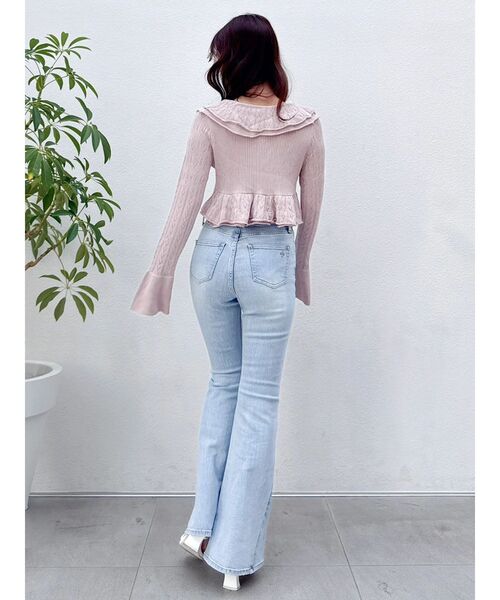 dazzlin（ダズリン）の「ペプラムフリルリボンカーデ（カーディガン/ボレロ・レディース・オフホワイト/ピンク/ブラック・FREE）」の11枚目の写真