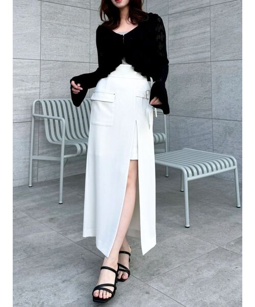 dazzlin（ダズリン）の「ペプラムフリルリボンカーデ（カーディガン/ボレロ・レディース・オフホワイト/ピンク/ブラック・FREE）」の15枚目の写真