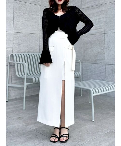 dazzlin（ダズリン）の「ペプラムフリルリボンカーデ（カーディガン/ボレロ・レディース・オフホワイト/ピンク/ブラック・FREE）」の16枚目の写真