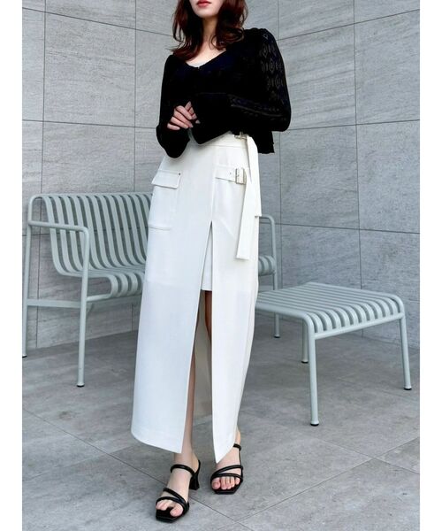 dazzlin（ダズリン）の「ペプラムフリルリボンカーデ（カーディガン/ボレロ・レディース・オフホワイト/ピンク/ブラック・FREE）」の17枚目の写真