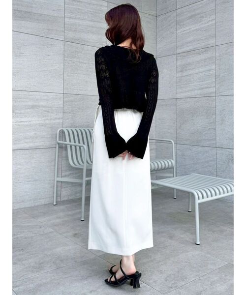 dazzlin（ダズリン）の「ペプラムフリルリボンカーデ（カーディガン/ボレロ・レディース・オフホワイト/ピンク/ブラック・FREE）」の18枚目の写真