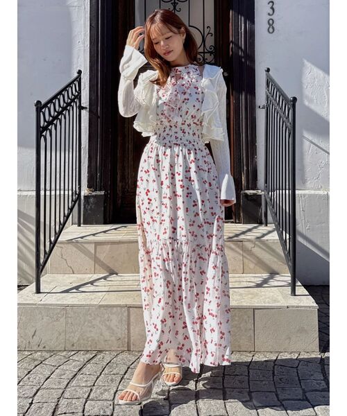 dazzlin（ダズリン）の「ペプラムフリルリボンカーデ（カーディガン/ボレロ・レディース・オフホワイト/ピンク/ブラック・FREE）」の22枚目の写真