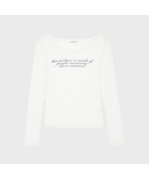 ALKI ALKA(アルキアルカ)の「Sheer Long Sleeve (Ivory)(Tシャツ/カットソー・レディース・アイボリー・MEDIUM/SMALL)」の1枚目の写真