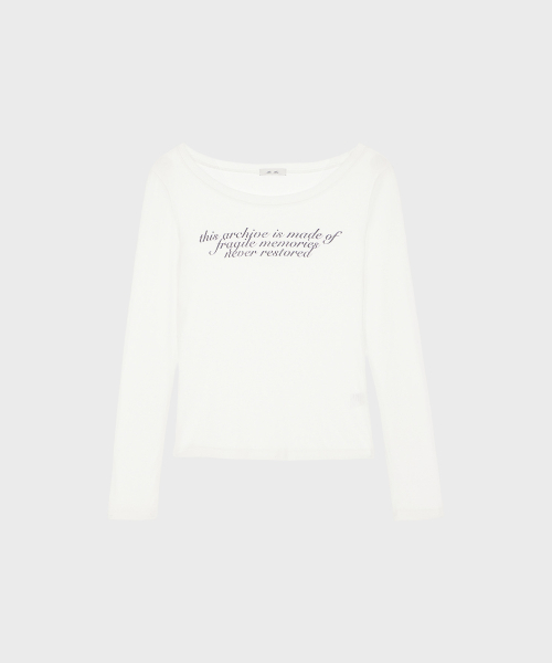 ALKI ALKA(アルキアルカ)の「Sheer Long Sleeve (Ivory)(Tシャツ/カットソー・レディース・アイボリー・MEDIUM/SMALL)」の4枚目の写真