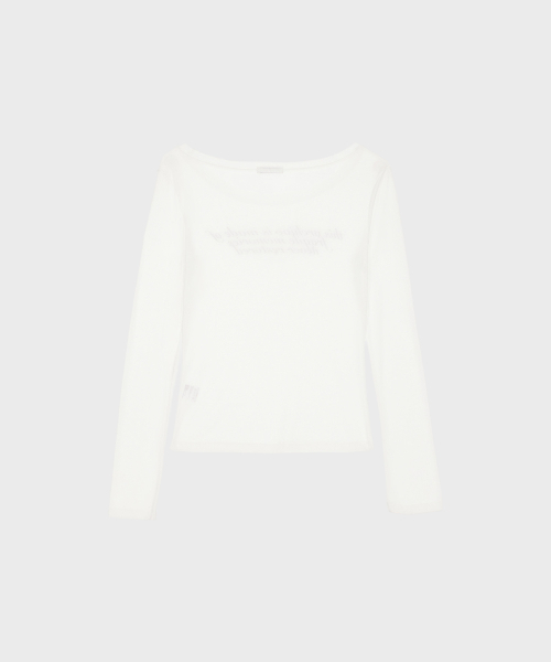 ALKI ALKA(アルキアルカ)の「Sheer Long Sleeve (Ivory)(Tシャツ/カットソー・レディース・アイボリー・MEDIUM/SMALL)」の5枚目の写真