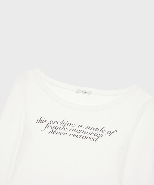 ALKI ALKA(アルキアルカ)の「Sheer Long Sleeve (Ivory)(Tシャツ/カットソー・レディース・アイボリー・MEDIUM/SMALL)」の6枚目の写真