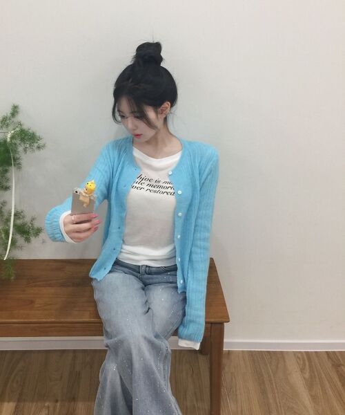 ALKI ALKA(アルキアルカ)の「Sheer Long Sleeve (Ivory)(Tシャツ/カットソー・レディース・アイボリー・MEDIUM/SMALL)」の8枚目の写真