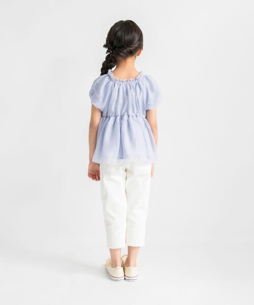 BRANSHES(ブランシェス)の「【プチレディ】オーガンジーパフスリーブトップス(シャツ/ブラウス・キッズ・アイボリー/ラベンダー・150/120/130/140/110/100)」の11枚目の写真