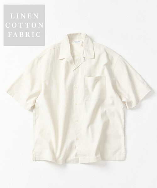FREAK'S STORE(フリークスストア)の「LINEN COTTON OPEN COLLAR SS SHIRT/リネンコットン オープンカラーショートスリーブ シャツ【セットアップ対応】(シャツ/ブラウス・メンズ・ホワイト/ブラウン/ダークブラウン/ベージュ/チャコールグレー/ブラック/ネイビー/オフホワイト・MEDIUM/LARGE)」の11枚目の写真