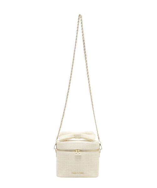 Maison de FLEUR（メゾンドフルール）の「ツイードキューブショルダーバッグ（ショルダーバッグ・レディース・アイボリー/ピンク/ブラック・FREE）」の21枚目の写真