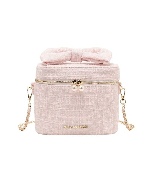 Maison de FLEUR（メゾンドフルール）の「ツイードキューブショルダーバッグ（ショルダーバッグ・レディース・アイボリー/ピンク/ブラック・FREE）」の8枚目の写真