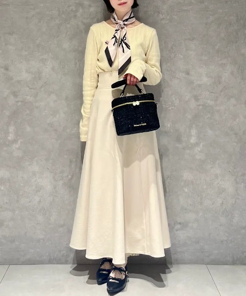 Maison de FLEUR（メゾンドフルール）の「ツイードキューブショルダーバッグ（ショルダーバッグ・レディース・アイボリー/ピンク/ブラック・FREE）」の6枚目の写真