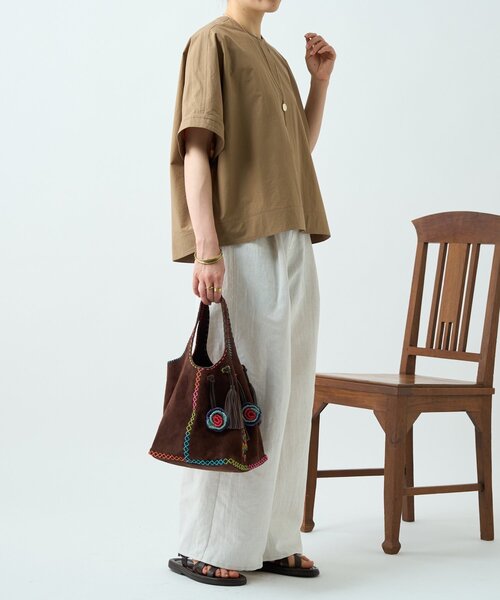 BEARDSLEY(ビアズリー)の「タイプライターボックスTee(Tシャツ/カットソー・レディース・キャメル/ホワイト・FREE)」の10枚目の写真