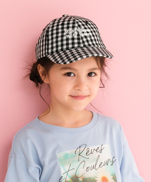 LEPSIM(レプシィム)の「【KIDS】刺繍ロゴツイルキャップ 656611(キャップ・キッズ・ブラック/ホワイト×ブラック/アイボリー/ライトピンク・ONE SIZE)」の1枚目の写真