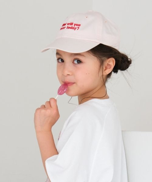 LEPSIM(レプシィム)の「【KIDS】刺繍ロゴツイルキャップ 656611(キャップ・キッズ・ブラック/ホワイト×ブラック/アイボリー/ライトピンク・ONE SIZE)」の4枚目の写真