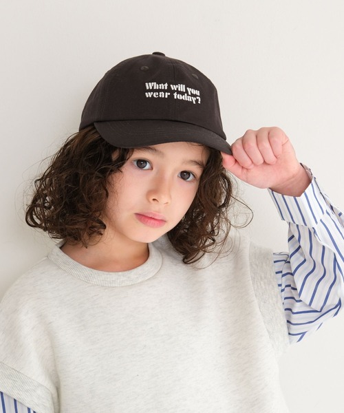 LEPSIM(レプシィム)の「【KIDS】刺繍ロゴツイルキャップ 656611(キャップ・キッズ・ブラック/ホワイト×ブラック/アイボリー/ライトピンク・ONE SIZE)」の2枚目の写真