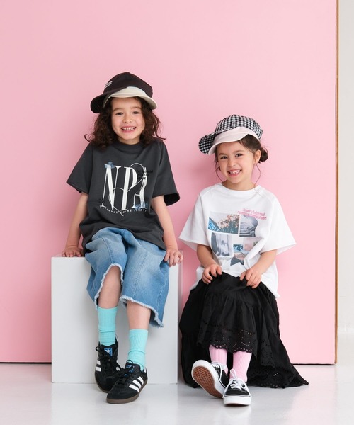 LEPSIM(レプシィム)の「【KIDS】刺繍ロゴツイルキャップ 656611(キャップ・キッズ・ブラック/ホワイト×ブラック/アイボリー/ライトピンク・ONE SIZE)」の5枚目の写真