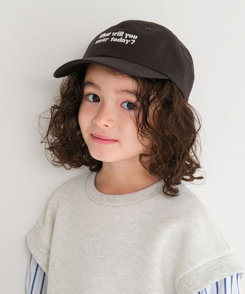 LEPSIM(レプシィム)の「【KIDS】刺繍ロゴツイルキャップ 656611(キャップ・キッズ・ブラック/ホワイト×ブラック/アイボリー/ライトピンク・ONE SIZE)」の12枚目の写真