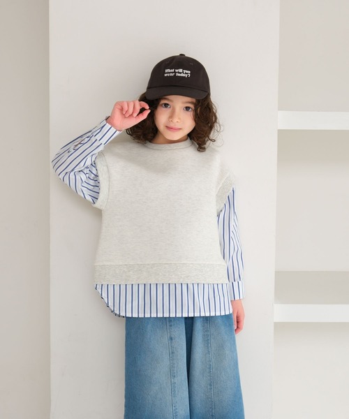 LEPSIM(レプシィム)の「【KIDS】刺繍ロゴツイルキャップ 656611(キャップ・キッズ・ブラック/ホワイト×ブラック/アイボリー/ライトピンク・ONE SIZE)」の14枚目の写真
