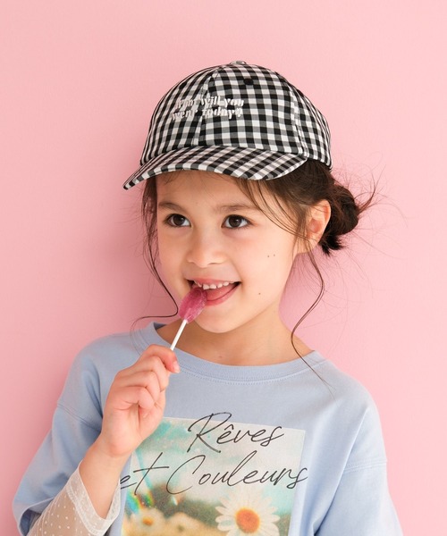 LEPSIM(レプシィム)の「【KIDS】刺繍ロゴツイルキャップ 656611(キャップ・キッズ・ブラック/ホワイト×ブラック/アイボリー/ライトピンク・ONE SIZE)」の16枚目の写真