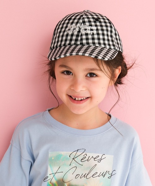 LEPSIM(レプシィム)の「【KIDS】刺繍ロゴツイルキャップ 656611(キャップ・キッズ・ブラック/ホワイト×ブラック/アイボリー/ライトピンク・ONE SIZE)」の17枚目の写真