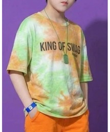 CHEER（チアー）の「半袖 Tシャツ タイダイ柄 BIG TEE バックプリント（Tシャツ/カットソー）」