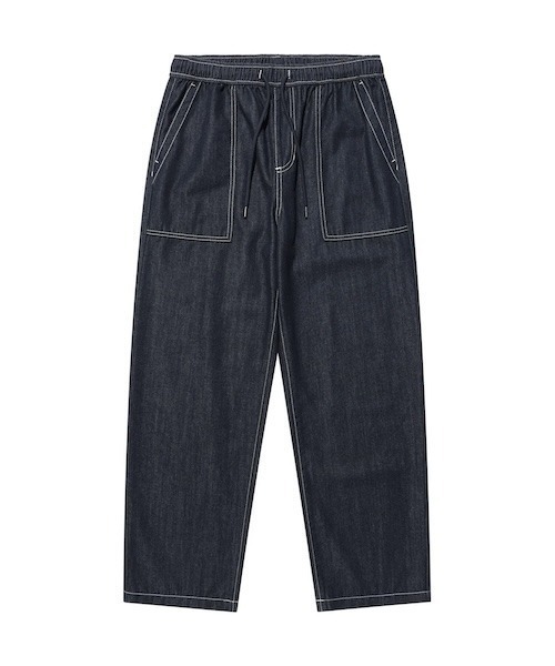 Wacky WiLLy(ワッキーウィリー)の「STRAIGHT EASY DENIM PANTS(デニムパンツ・メンズ・インディゴブルー/ブラック・LARGE/SMALL/MEDIUM)」の2枚目の写真