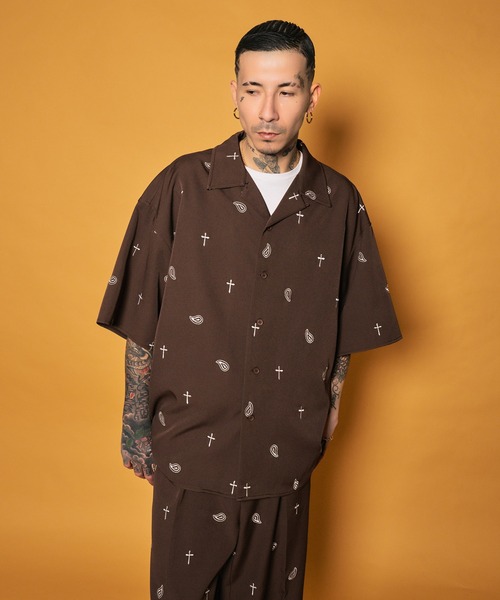 Subciety(サブサエティ)の「All-over embroidered shirt(シャツ/ブラウス・メンズ・ブラック/ホワイト/ブラウン・MEDIUM/SMALL/X-LARGE/LARGE)」の22枚目の写真