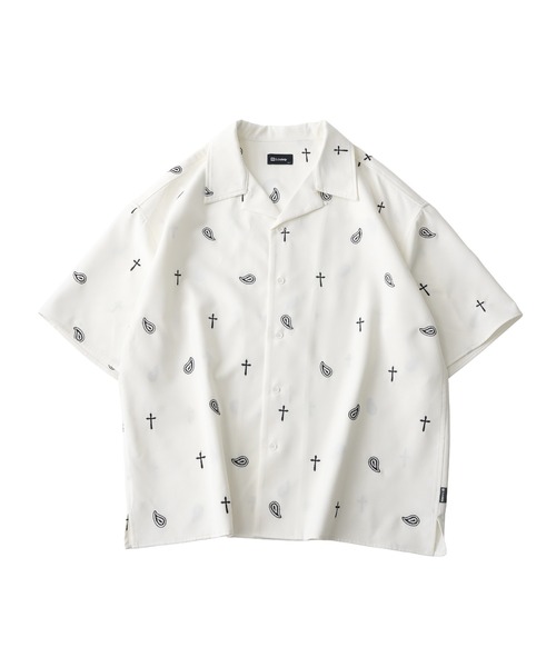 Subciety(サブサエティ)の「All-over embroidered shirt(シャツ/ブラウス・メンズ・ブラック/ホワイト/ブラウン・MEDIUM/SMALL/X-LARGE/LARGE)」の4枚目の写真