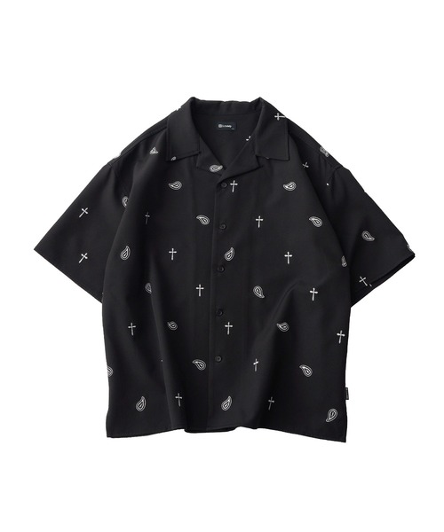 Subciety(サブサエティ)の「All-over embroidered shirt(シャツ/ブラウス・メンズ・ブラック/ホワイト/ブラウン・MEDIUM/SMALL/X-LARGE/LARGE)」の5枚目の写真
