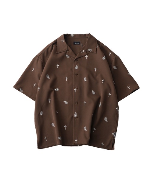 Subciety(サブサエティ)の「All-over embroidered shirt(シャツ/ブラウス・メンズ・ブラック/ホワイト/ブラウン・MEDIUM/SMALL/X-LARGE/LARGE)」の6枚目の写真