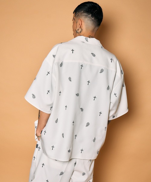 Subciety(サブサエティ)の「All-over embroidered shirt(シャツ/ブラウス・メンズ・ブラック/ホワイト/ブラウン・MEDIUM/SMALL/X-LARGE/LARGE)」の11枚目の写真