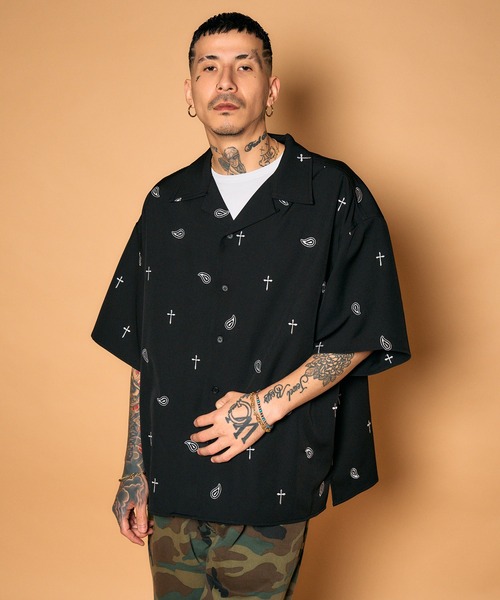 Subciety(サブサエティ)の「All-over embroidered shirt(シャツ/ブラウス・メンズ・ブラック/ホワイト/ブラウン・MEDIUM/SMALL/X-LARGE/LARGE)」の13枚目の写真
