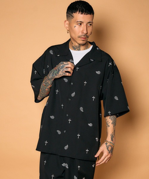 Subciety(サブサエティ)の「All-over embroidered shirt(シャツ/ブラウス・メンズ・ブラック/ホワイト/ブラウン・MEDIUM/SMALL/X-LARGE/LARGE)」の14枚目の写真
