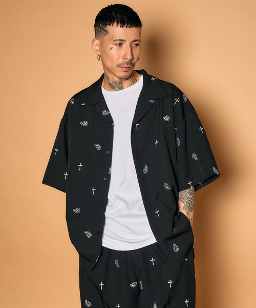 Subciety(サブサエティ)の「All-over embroidered shirt(シャツ/ブラウス・メンズ・ブラック/ホワイト/ブラウン・MEDIUM/SMALL/X-LARGE/LARGE)」の15枚目の写真