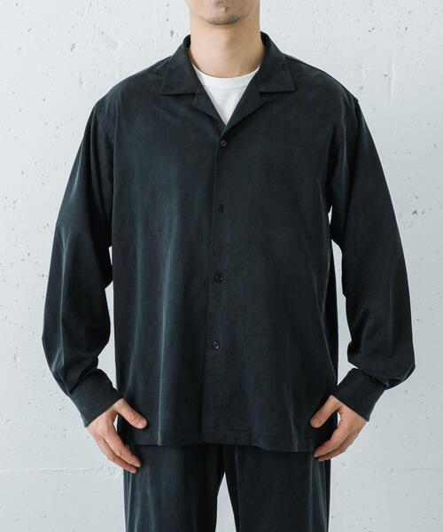 URBAN RESEARCH（アーバンリサーチ）の「WASHABLE CUPRO O/C SHIRTS（シャツ/ブラウス・メンズ・ブラック/ベージュ系その他・MEDIUM/LARGE）」の3枚目の写真