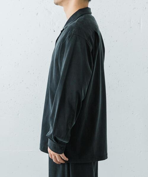 URBAN RESEARCH（アーバンリサーチ）の「WASHABLE CUPRO O/C SHIRTS（シャツ/ブラウス・メンズ・ブラック/ベージュ系その他・MEDIUM/LARGE）」の14枚目の写真