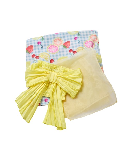 pairmanon(ペアマノン)の「【簡単着付け】【すぽっと被れる】ガールズ ワンピース浴衣 帯2本セット(浴衣・キッズ・ブルー系その他/パープル/ピンク系その他/ライトピンク・100/110/120/130/140/150/90)」の19枚目の写真