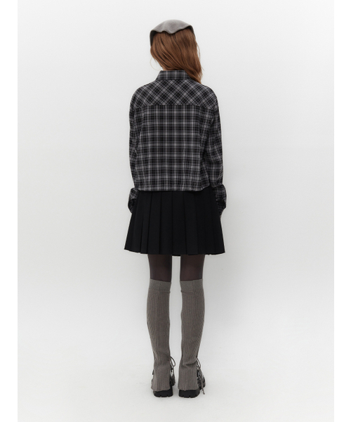 TUOMIO（トゥオミオ）の「STRAPPY CHECK SHIRT [BLACK]（シャツ/ブラウス・レディース・その他・1/2）」の4枚目の写真
